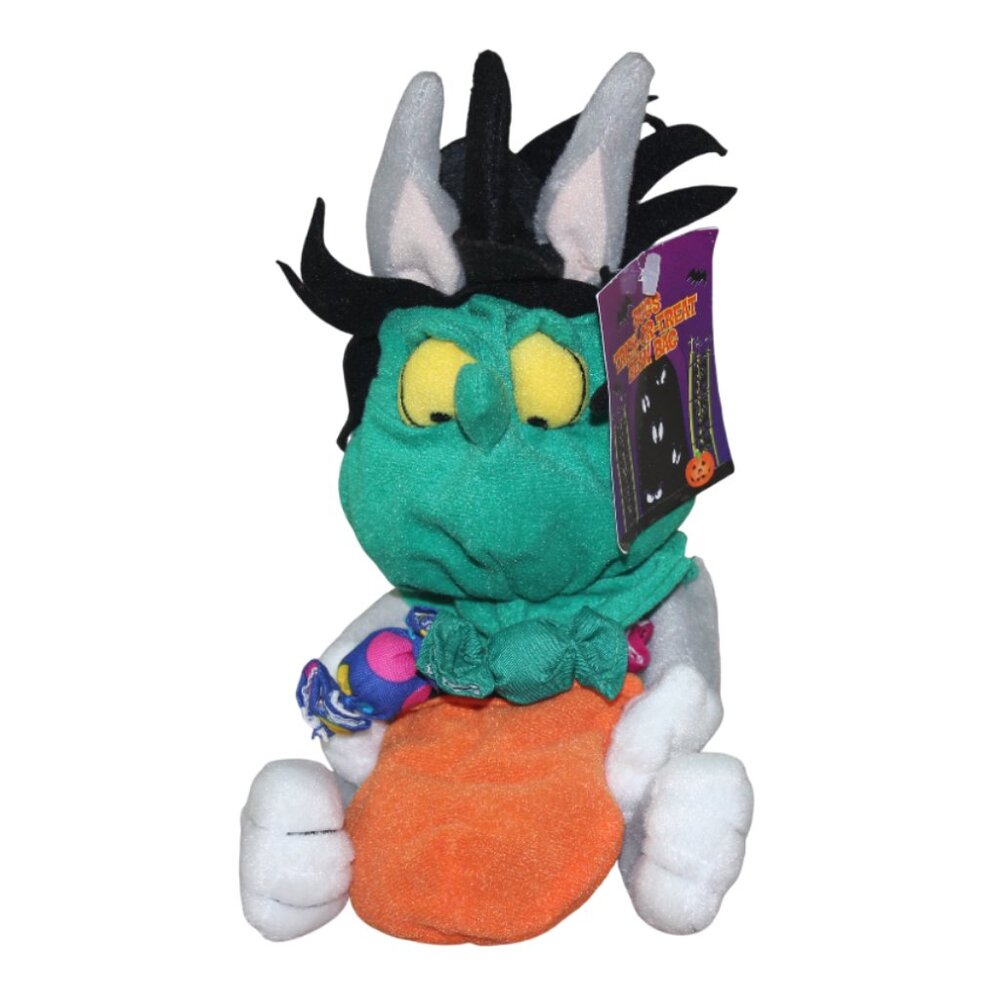 Warner Bros Bugs Bunny Trick-Or-Treat Halloween Bean Bag Plush Toy 1999 wTag